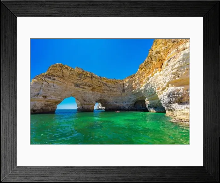 Framed Print : Aerial drone views of Praia da Marinha and Malhada do Baraco - beaches in Algarve, Portugal Framed Print : Aerial drone views of Praia da Marinha and Malhada do Baraco - beaches in Algarve, Portugal