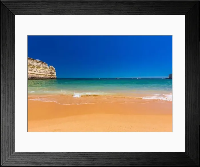 Framed Print : Aerial drone panoramic views of Praia Nova and Praia de Nossa beach, Algarve, Portugal Framed Print : Aerial drone panoramic views of Praia Nova and Praia de Nossa beach, Algarve, Portugal