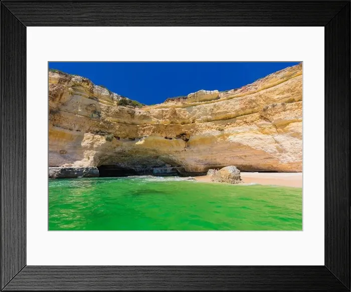 Framed Print : Aerial drone views of Praia da Marinha and Malhada do Baraco - beaches in Algarve, Portugal Framed Print : Aerial drone views of Praia da Marinha and Malhada do Baraco - beaches in Algarve, Portugal