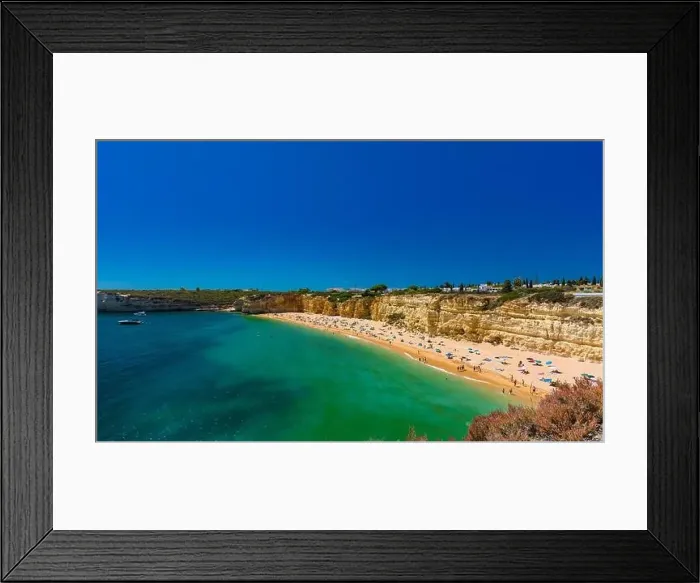 Framed Print : Aerial drone panoramic views of Praia Nova and Praia de Nossa beach, Algarve, Portugal Framed Print : Aerial drone panoramic views of Praia Nova and Praia de Nossa beach, Algarve, Portugal