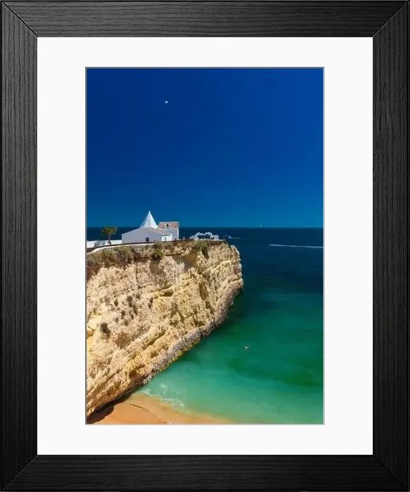 Framed Print : Aerial drone panoramic views of Praia Nova and Praia de Nossa beach, Algarve, Portugal Framed Print : Aerial drone panoramic views of Praia Nova and Praia de Nossa beach, Algarve, Portugal