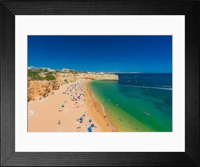 Framed Print : Aerial drone panoramic views of Praia Nova and Praia de Nossa beach, Algarve, Portugal Framed Print : Aerial drone panoramic views of Praia Nova and Praia de Nossa beach, Algarve, Portugal