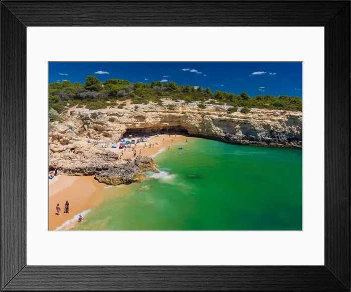 Framed Print : Aerial drone view of the Albandeira Beach (Praia da Albandeira) in Lagoa, Algarve, Portugal Framed Print : Aerial drone view of the Albandeira Beach (Praia da Albandeira) in Lagoa, Algarve, Portugal