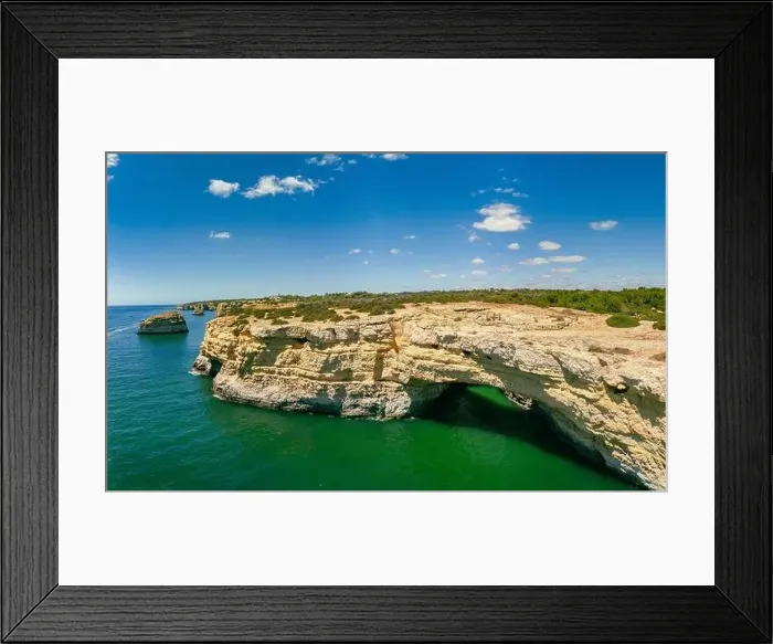 Framed Print : Aerial drone view of the Albandeira Beach (Praia da Albandeira) in Lagoa, Algarve, Portugal Framed Print : Aerial drone view of the Albandeira Beach (Praia da Albandeira) in Lagoa, Algarve, Portugal