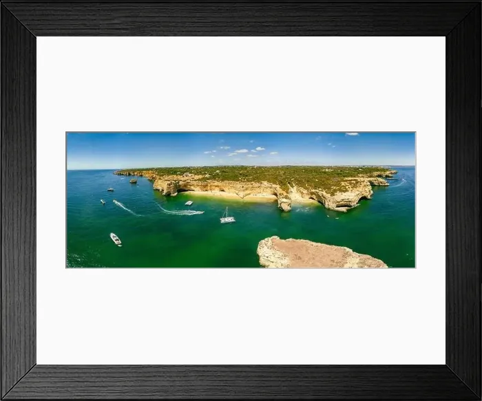 Framed Print : Aerial drone views of Praia da Marinha and Malhada do Baraco - beaches in Algarve, Portugal Framed Print : Aerial drone views of Praia da Marinha and Malhada do Baraco - beaches in Algarve, Portugal