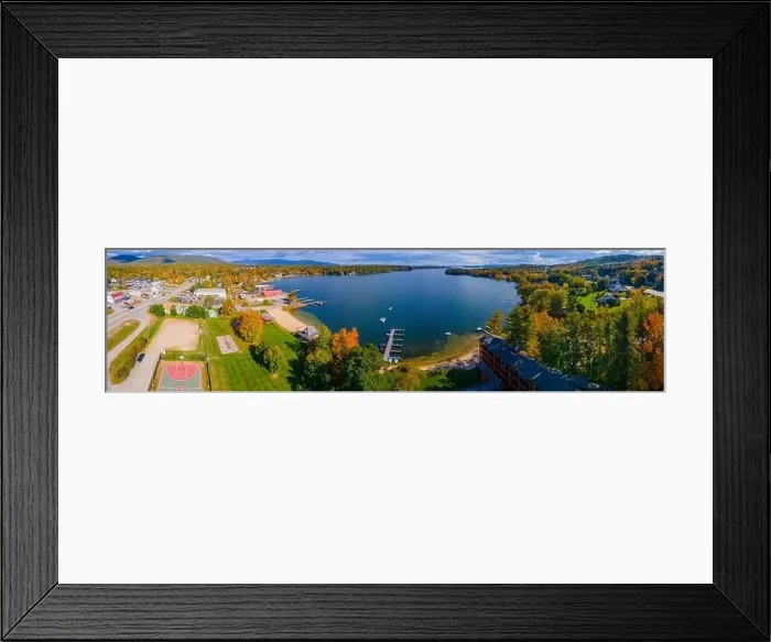 Framed Print : Panoramic aerial view of Center Harbor Bay in Lake Winnipesaukee in fall from town center of Center Harbor Framed Print : Panoramic aerial view of Center Harbor Bay in Lake Winnipesaukee in fall from town center of Center Harbor