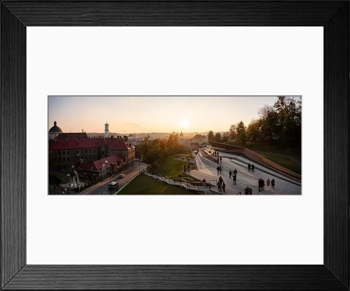 Framed Print : Lviv, Ukraine - February 20, 2021: Aerial view on Memorial of Heavenly Hundred Heroes, Lviv, Ukraine from drone Framed Print : Lviv, Ukraine - February 20, 2021: Aerial view on Memorial of Heavenly Hundred Heroes, Lviv, Ukraine from drone