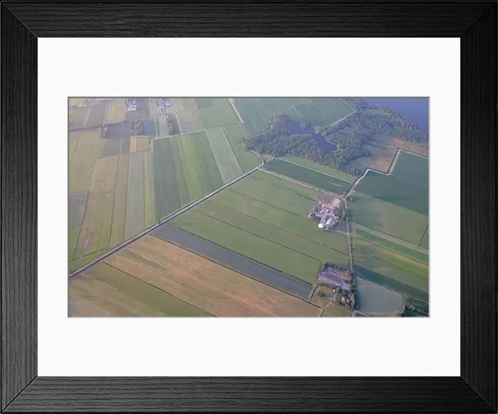 Framed Print : Agricultural landscape of Friesland, one of the northern provinces of the Netherlands - Friesland from above Framed Print : Agricultural landscape of Friesland, one of the northern provinces of the Netherlands - Friesland from above