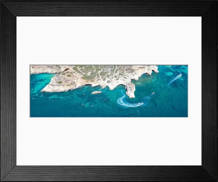 Framed Print : Portugal Algarve beach Praia da Marinha sea ocean panorama drone view aerial photo from above water Framed Print : Portugal Algarve beach Praia da Marinha sea ocean panorama drone view aerial photo from above water