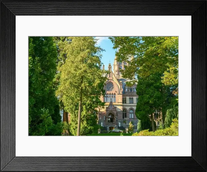 Framed Print : View at Drachenburg castle over Königswinter on Germany Framed Print : View at Drachenburg castle over Königswinter on Germany