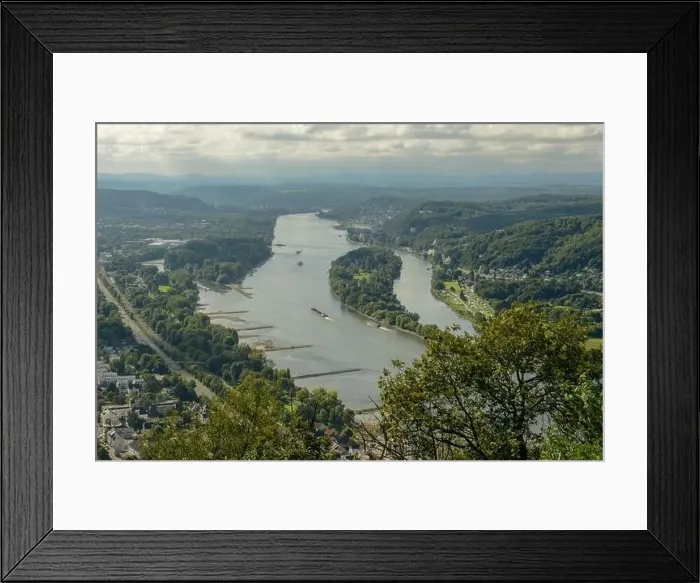 Framed Print : View of Rhine river at Königswinter on Germany Framed Print : View of Rhine river at Königswinter on Germany