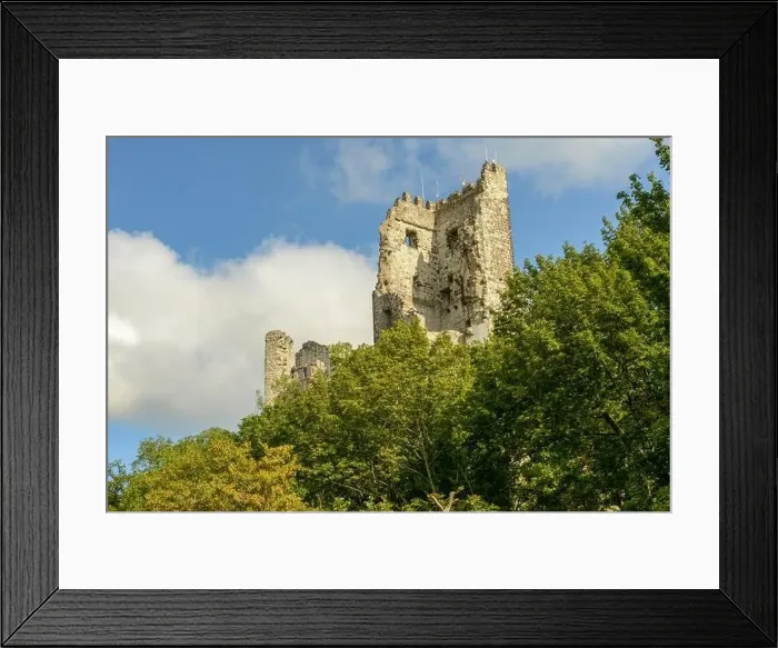 Framed Print : View at Drachenfels ruin over Königswinter on Germany Framed Print : View at Drachenfels ruin over Königswinter on Germany