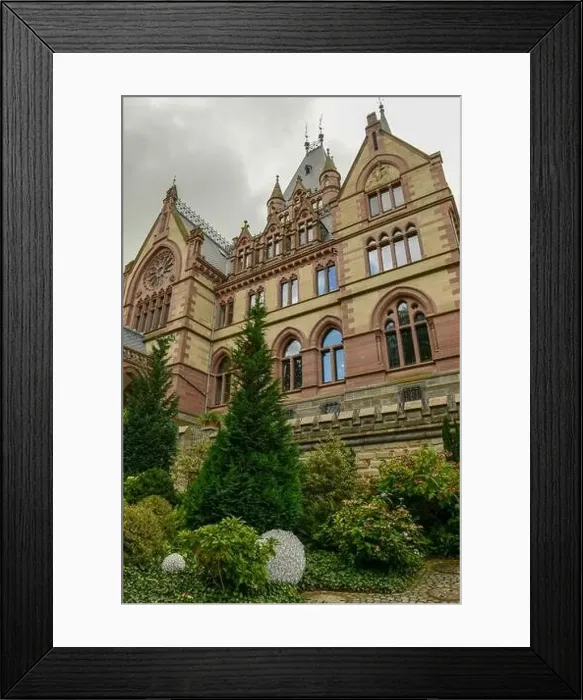 Framed Print : View at Drachenburg castle over Königswinter on Germany Framed Print : View at Drachenburg castle over Königswinter on Germany