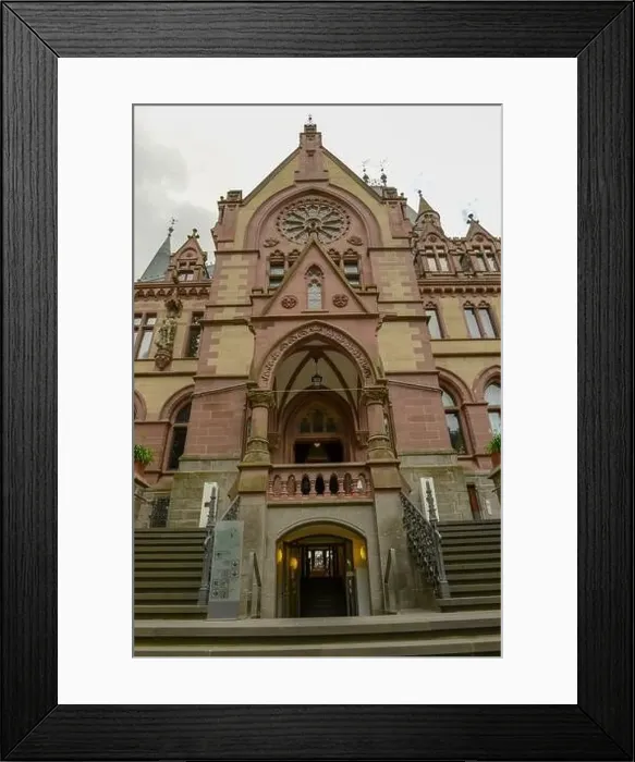 Framed Print : View at Drachenburg castle over Königswinter on Germany Framed Print : View at Drachenburg castle over Königswinter on Germany