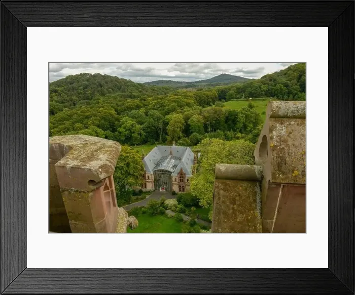 Framed Print : View at Drachenburg castle over Königswinter on Germany Framed Print : View at Drachenburg castle over Königswinter on Germany