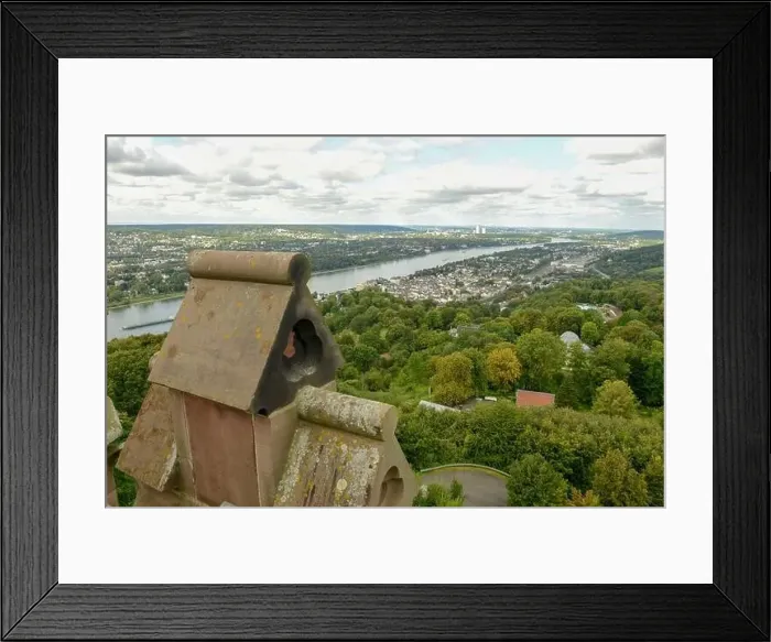 Framed Print : View from Drachenburg castle over Königswinter on Germany Framed Print : View from Drachenburg castle over Königswinter on Germany