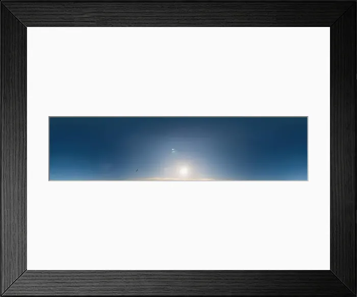 Framed Print : Dark blue sunset sky pano with Cirrus clouds Framed Print : Dark blue sunset sky pano with Cirrus clouds