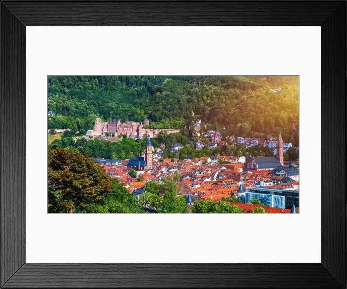 Framed Print : Heidelberg skyline aerial view from above Framed Print : Heidelberg skyline aerial view from above