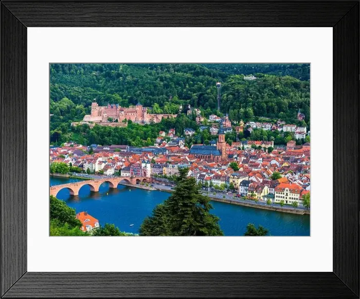 Framed Print : Heidelberg skyline aerial view from above Framed Print : Heidelberg skyline aerial view from above