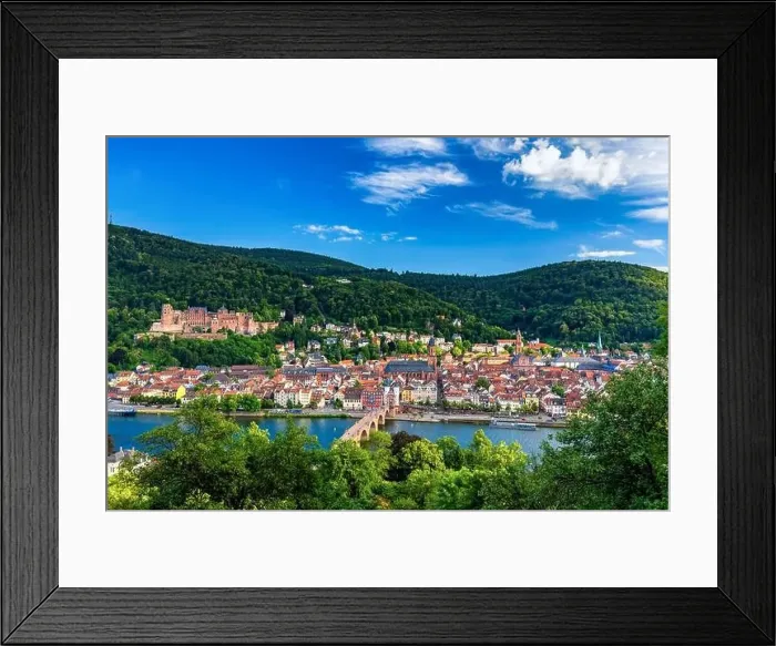 Framed Print : Heidelberg skyline aerial view from above Framed Print : Heidelberg skyline aerial view from above