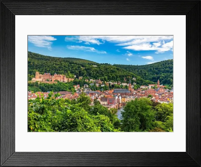 Framed Print : Heidelberg skyline aerial view from above Framed Print : Heidelberg skyline aerial view from above