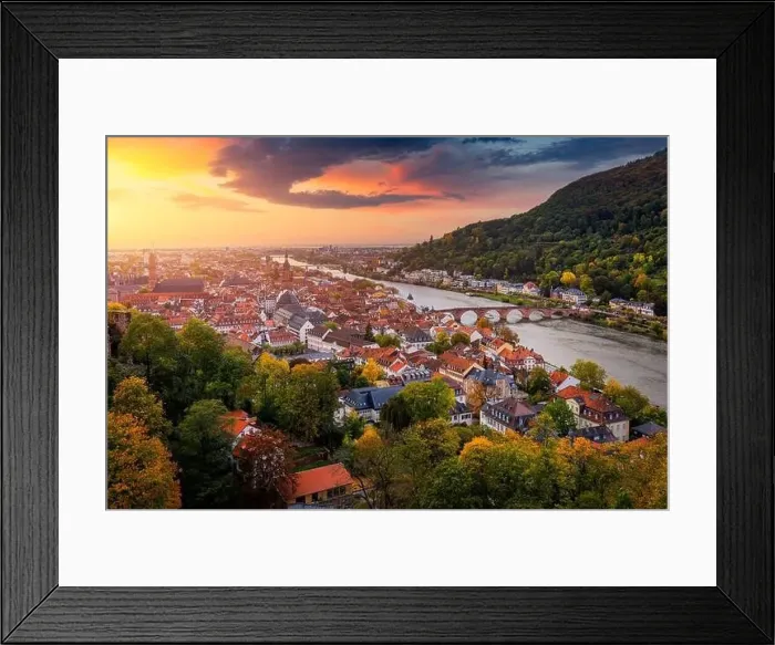Framed Print : Heidelberg skyline aerial view from above Framed Print : Heidelberg skyline aerial view from above