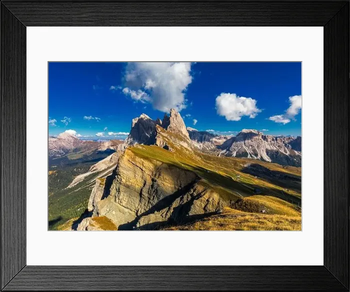 Framed Print : View on Seceda peak. Trentino Alto Adige Framed Print : View on Seceda peak. Trentino Alto Adige
