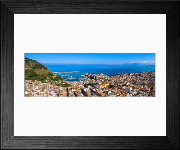 Framed Print : Castellammare del Golfo panorama (Gulf of Castellammare) on Mediterranean Sea Framed Print : Castellammare del Golfo panorama (Gulf of Castellammare) on Mediterranean Sea