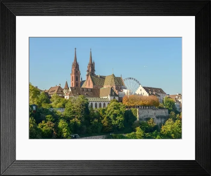 Framed Print : View at the cathedral of Basel on Switzerland Framed Print : View at the cathedral of Basel on Switzerland