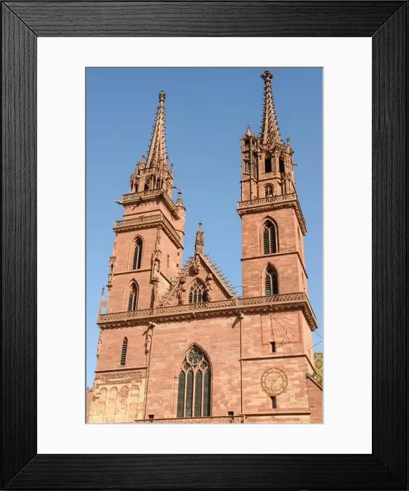 Framed Print : View at the cathedral of Basel on Switzerland Framed Print : View at the cathedral of Basel on Switzerland