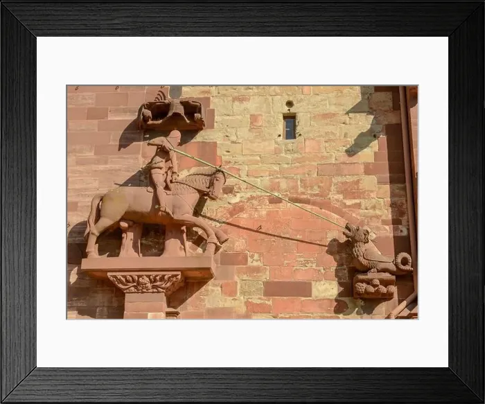 Framed Print : Detail of the cathedral at Basel on Switzerland Framed Print : Detail of the cathedral at Basel on Switzerland