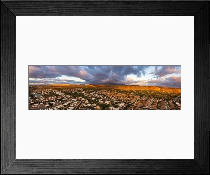 Framed Print : Green Valley, Arizona houses with mine pilings in background Framed Print : Green Valley, Arizona houses with mine pilings in background