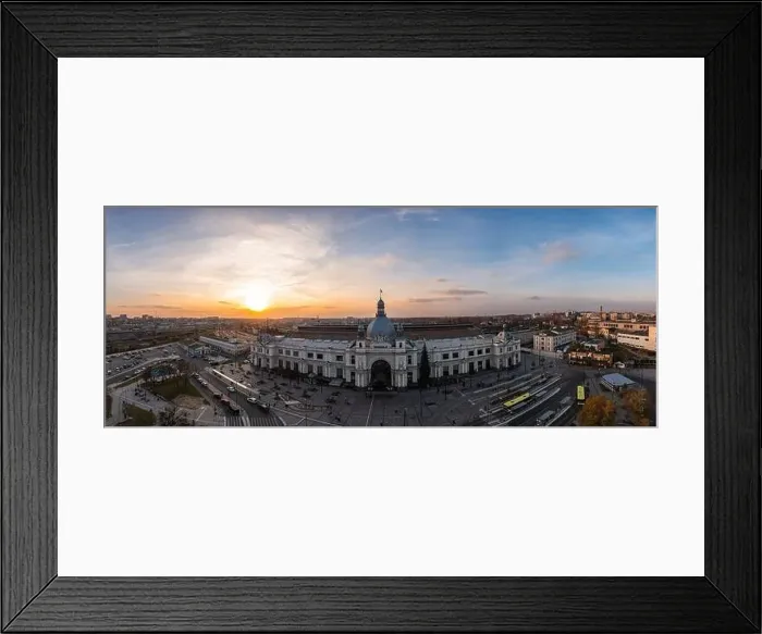 Framed Print : View on railway station in lviv from drone Framed Print : View on railway station in lviv from drone