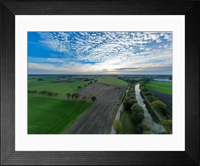 Framed Print : canal Dessel Schoten panoramic aerial photo in Rijkevorsel Framed Print : canal Dessel Schoten panoramic aerial photo in Rijkevorsel