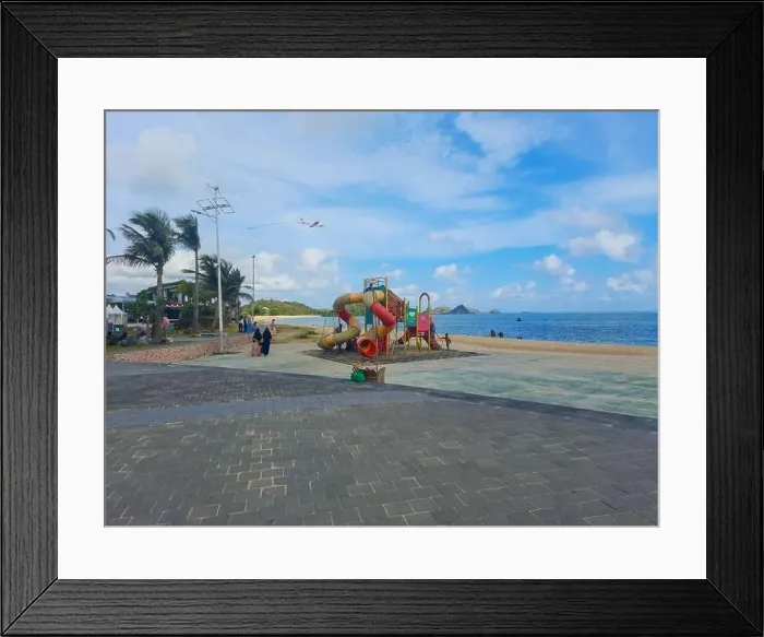 Framed Print : View of Kuta Beach at Mandalika Area