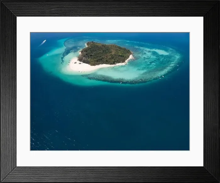 Framed Print : Aerial view of beautiful Bamboo Island in Thailand Framed Print : Aerial view of beautiful Bamboo Island in Thailand