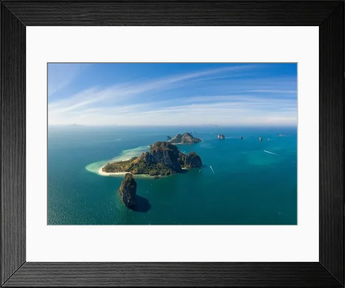 Framed Print : Aerial view of beautiful Poda Island in Thailand Framed Print : Aerial view of beautiful Poda Island in Thailand