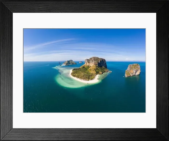 Framed Print : Aerial view of beautiful Poda Island in Thailand Framed Print : Aerial view of beautiful Poda Island in Thailand