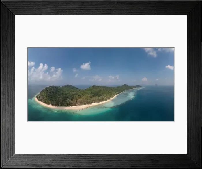 Framed Print : Aerial view of beautiful tropical paradise island in Thailand Framed Print : Aerial view of beautiful tropical paradise island in Thailand