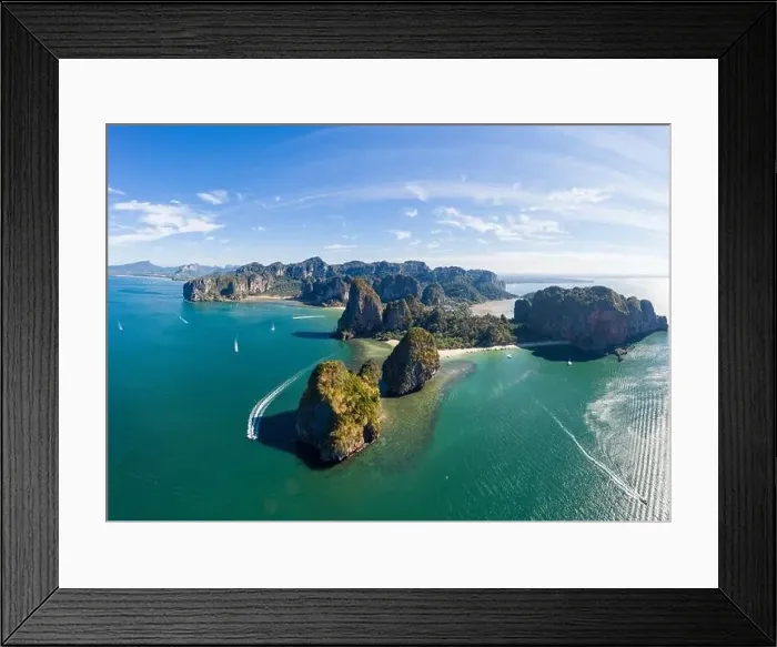 Framed Print : Aerial view of Railay beach in Krabi province, Thailand Framed Print : Aerial view of Railay beach in Krabi province, Thailand