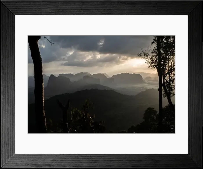Framed Print : Aerial view of beautiful landscape with mountains and valley over sky background Framed Print : Aerial view of beautiful landscape with mountains and valley over sky background