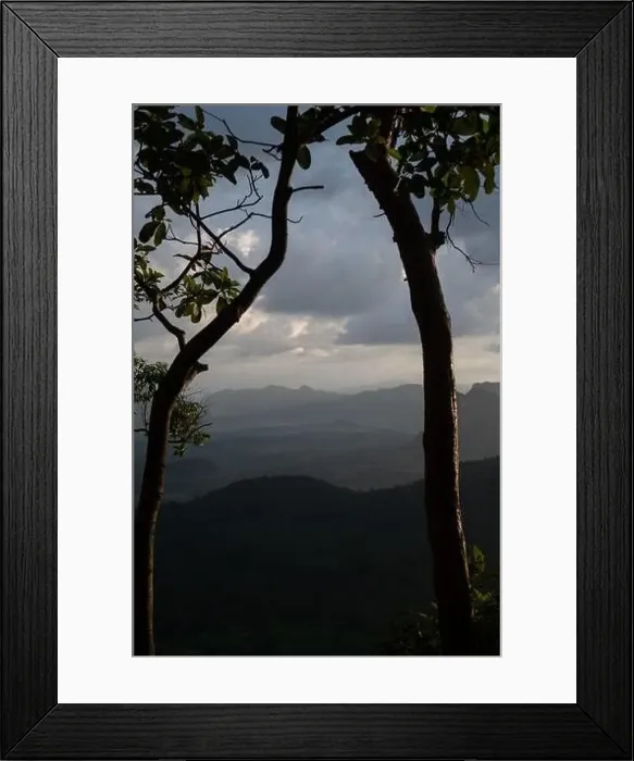 Framed Print : Aerial view of beautiful landscape with mountains and valley over sky background Framed Print : Aerial view of beautiful landscape with mountains and valley over sky background