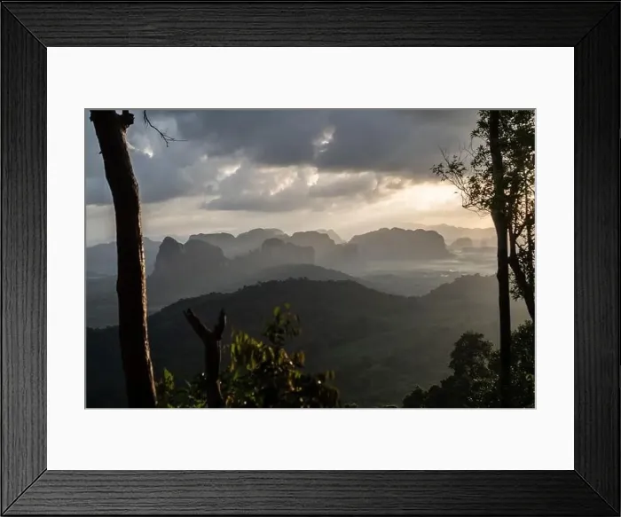 Framed Print : Aerial view of beautiful landscape with mountains and valley over sky background Framed Print : Aerial view of beautiful landscape with mountains and valley over sky background