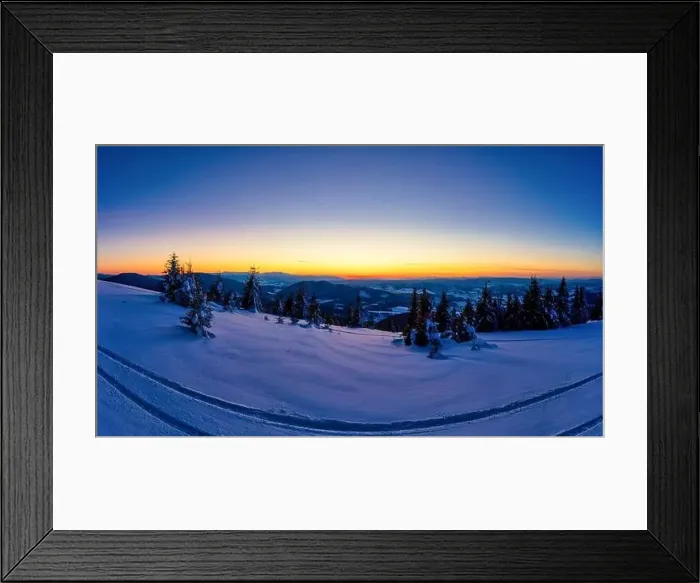 Framed Print : Top view of mesmerizing view of the ski slope Framed Print : Top view of mesmerizing view of the ski slope