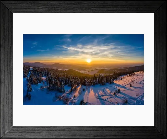 Framed Print : Picturesque winter panorama of mountain hills Framed Print : Picturesque winter panorama of mountain hills