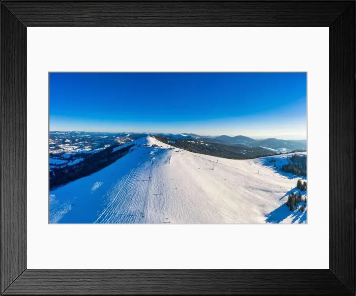 Framed Print : Magical winter panorama of beautiful snowy slopes Framed Print : Magical winter panorama of beautiful snowy slopes