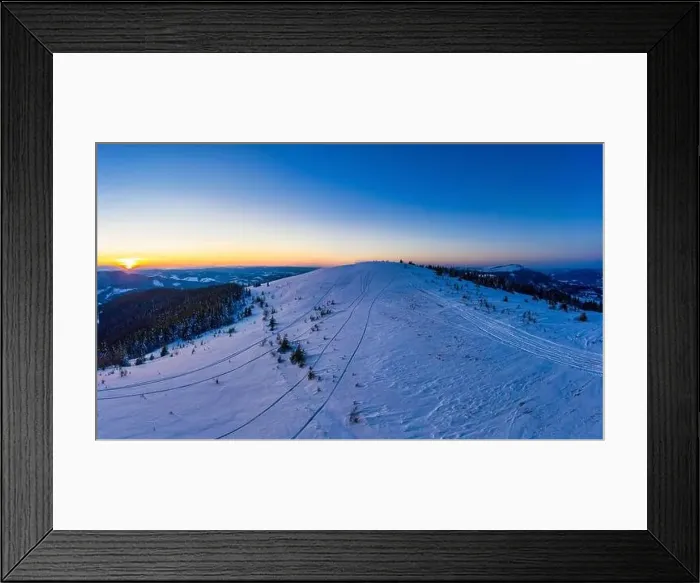 Framed Print : Magical winter panorama of beautiful snowy slopes Framed Print : Magical winter panorama of beautiful snowy slopes