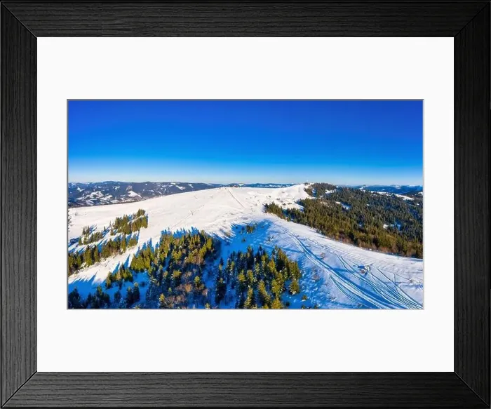 Framed Print : Magical winter panorama of beautiful snowy slopes Framed Print : Magical winter panorama of beautiful snowy slopes