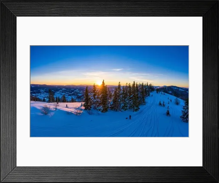 Framed Print : Magical winter panorama of beautiful snowy slopes Framed Print : Magical winter panorama of beautiful snowy slopes