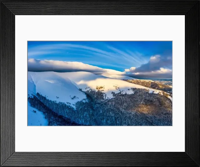 Framed Print : Magical winter panorama of beautiful snowy slopes Framed Print : Magical winter panorama of beautiful snowy slopes